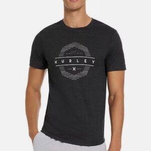 Hurley Soft Cotton Jersey Short Sleeve Crewneck Graphic Tee Black-Large